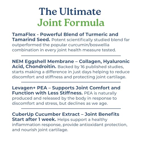 NatureCity True-Joint FLX Joint Supplement Formula (120 Capsules) | TamaFlex, NEM Eggshell Membrane, Levagen+ PEA & CuberUp | Supports Joint Comfort, Flexibility, Mobility, Function & Cartilage Health NatureCity Au supplements
