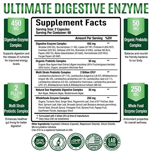 Purely Optimal Premium Digestive Enzymes Plus Prebiotics & Probiotics - for Better Digestio Purely Optimal Au supplements