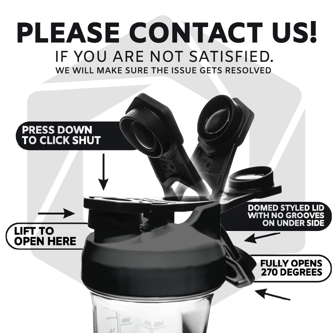HELIMIX 2.0 Vortex Blender Shaker Bottle Holds upto 28oz | No Blending Ball or Whisk HELIMIXUS supplements