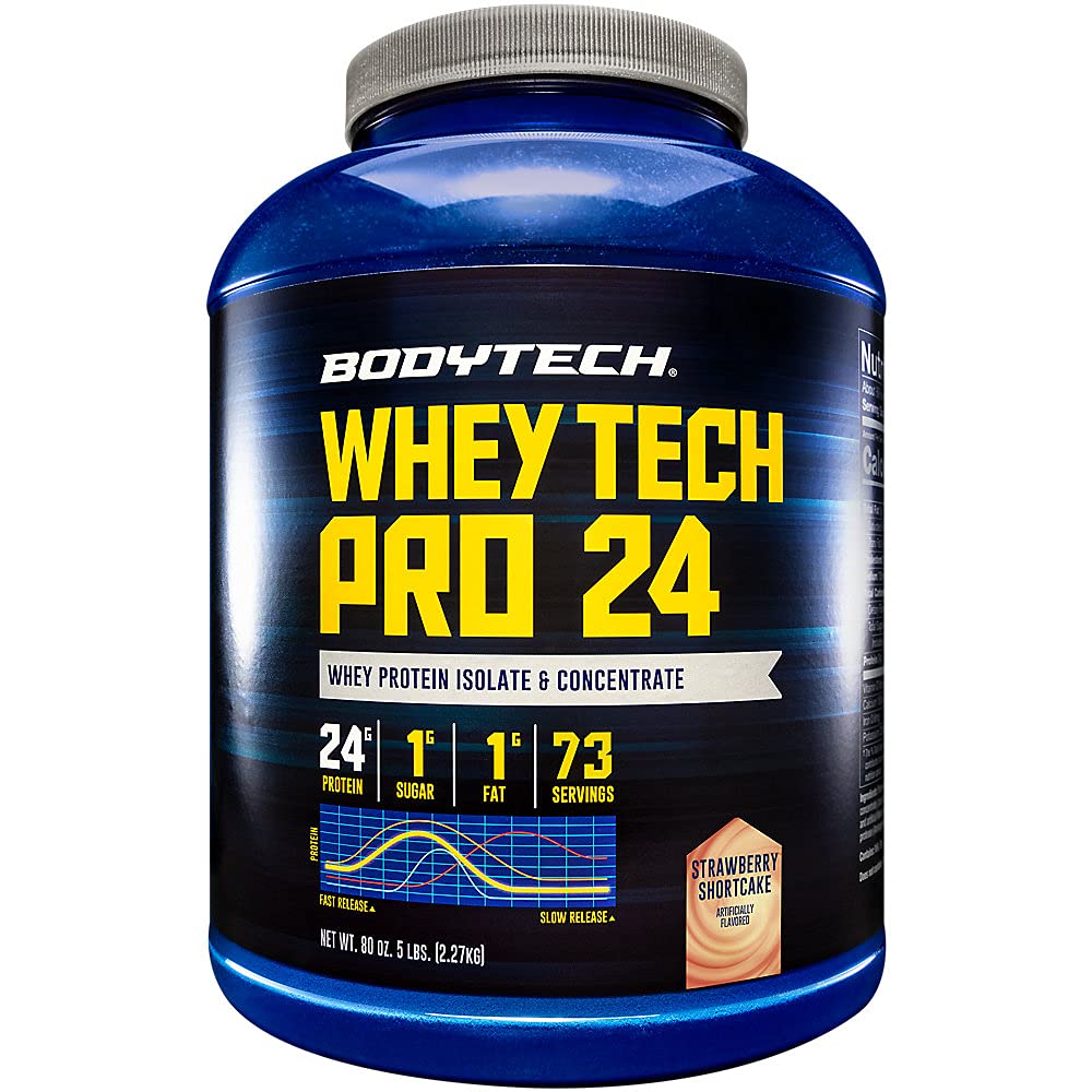 BODYTECH Whey Tech Pro 24 Protein Powder - Protein Enzyme Blend with BCAA's to Fuel BODYTECH Au supplements