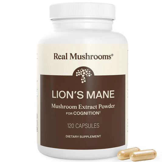 Real Mushrooms Lions Mane Mushroom Cognition (120 Capsules) Lions Mane Mushroom Powder Extract Capsules Real MushroomsAU supplements