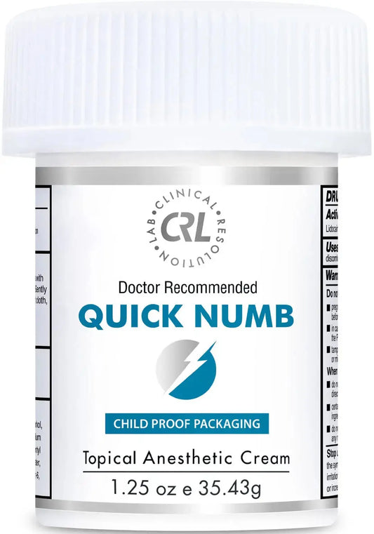 Quick Numb 5% Lidocaine Cream Maximum Strength Liposomal, Fast Itch Burn Pain Relief Cream with Aloe Allantoin Vitamin E, Gentle on Skin Support Healing Hemorrhoid Treatment 1.25 oz Clinical ResolutionAu supplements