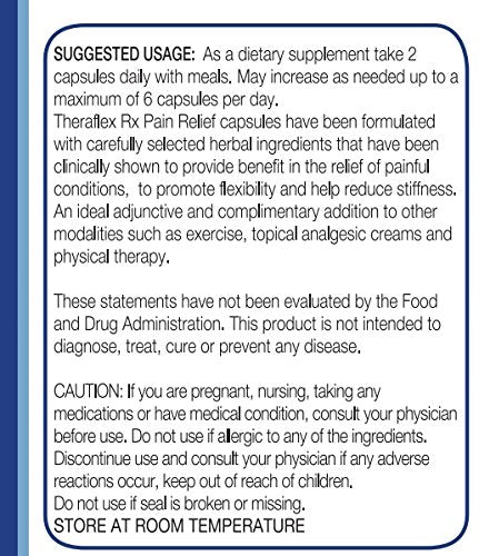 Theraflex RX® Capsules for Relief of Joint & Muscle Discomfort, Mobility and Healthy Inflammation Response with Patented Curcuwin® Turmeric Extract, Boswellia, Ashwaganda, 60 Capsules Theraflex RX Au supplements