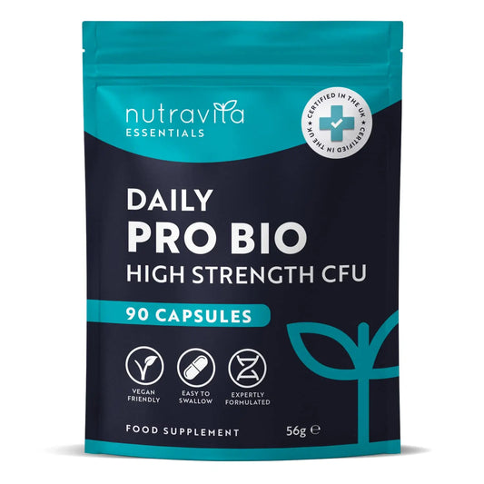 Probiotics for Gut Health - 90 Vegan Capsules (Not Tablets) for Bloating Relief NutravitaAU supplements