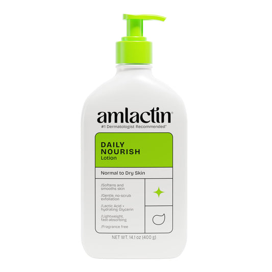AmLactin Daily Nourish Therapeutic Body Lotion for Dry Skin - No-Scrub Exfoliator and Moisturizer 12% Lactic Acid Lotion AmLactinUS supplements
