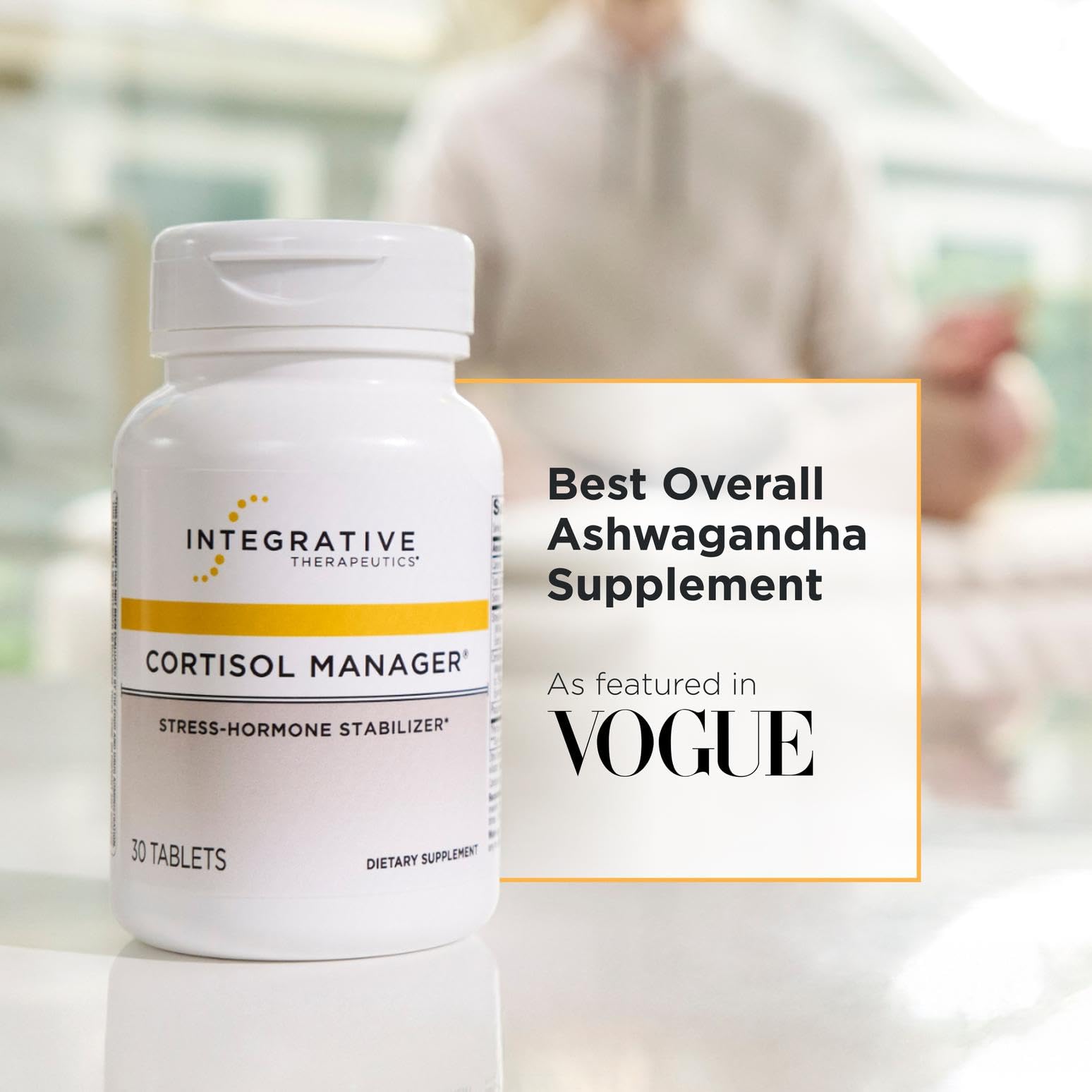 Integrative Therapeutics Cortisol Manager - Balance Cortisol & Support Relaxation for Restful Sleep* - Includes Ashwagandha & L-Theanine for Confidence with Less Stress* - 30 Tablets (15 Servings) Integrative Therapeutics Au supplements