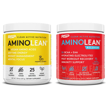 RSP NUTRITION Vegan AminoLean Pre Workout Energy (Pineapple Coconut 25 Servings) RSP NUTRITION Au supplements