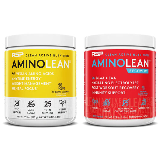 RSP NUTRITION Vegan AminoLean Pre Workout Energy (Pineapple Coconut 25 Servings) RSP NUTRITIONUS supplements