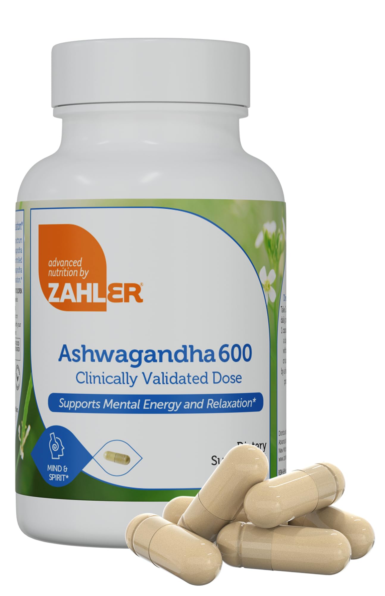 Zahler Ashwagandha Capsules, KSM-66 Aswhagandha 600mg Supplement, Relaxation and Stress Support, Kosher, 60 Capsules Zahler Au supplements