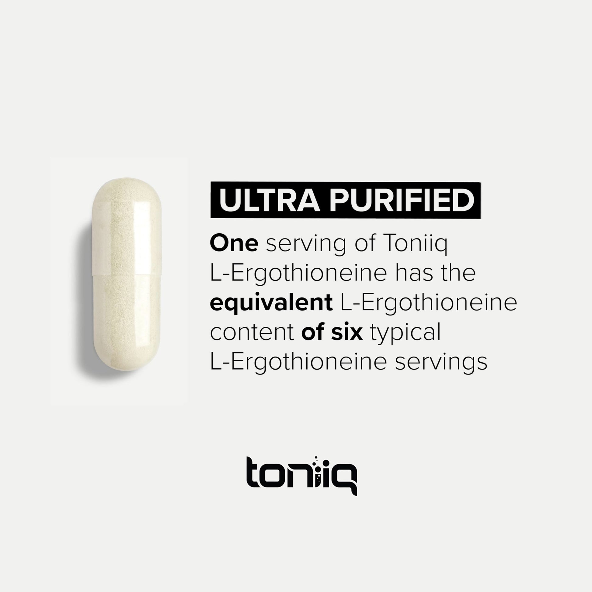 Ergothioneine with Clinically Studied MitoPrime® - High Potency 30mg with 98% Purity - Fermentation-Based L Ergothioneine Supplement - Longevity and Immune Support - Third-Party Tested, 90 Capsules Toniiq Au supplements