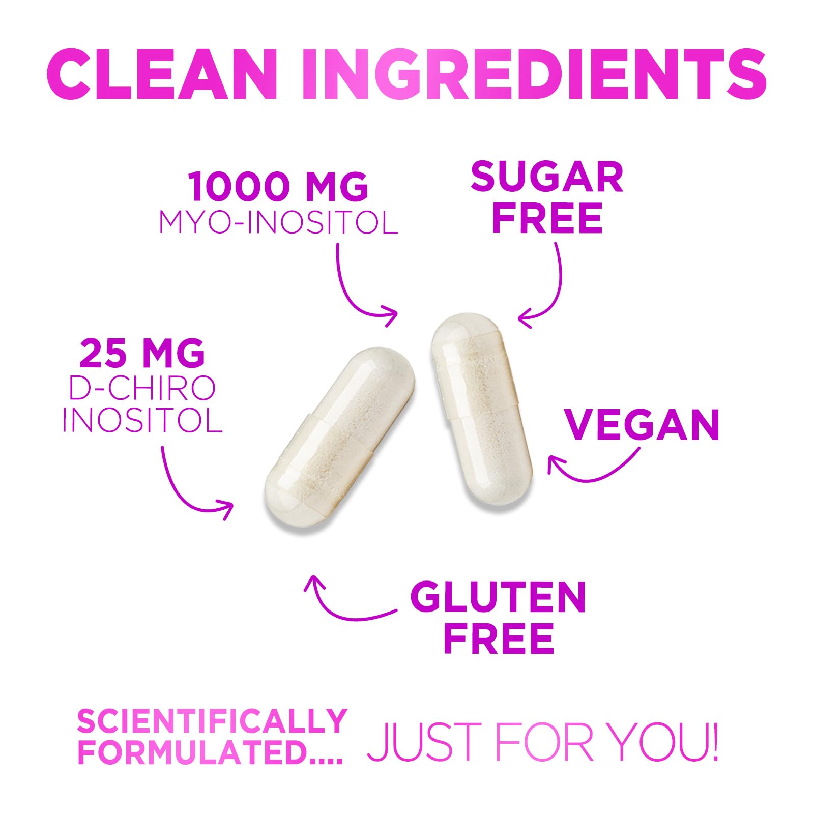 Myo-Inositol & D-Chiro Inositol Blend - 30 Day Supply, Premium 40:1 Ratio, Hormone Sup Nature's Glow Au supplements