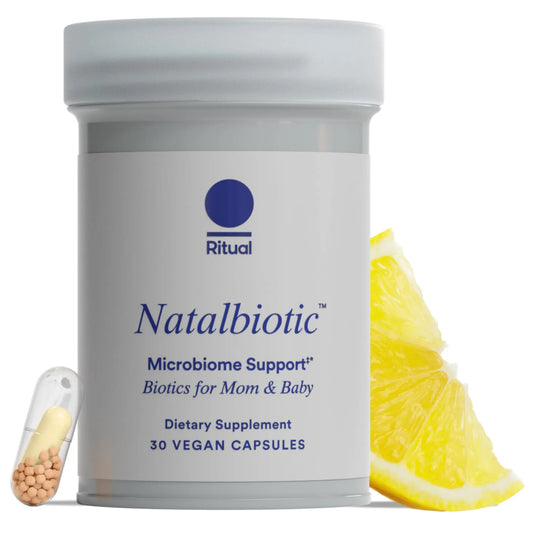 Ritual Natalbiotic™ Microbiome Support†* Biotics for Mom & Baby. Formulated to Support Digestive Health, Vaginal Health, and Baby’s Immune Health.* Designed with OB/GYNs‡. Non-GMO, Vegan, 30 Days RitualAU supplements