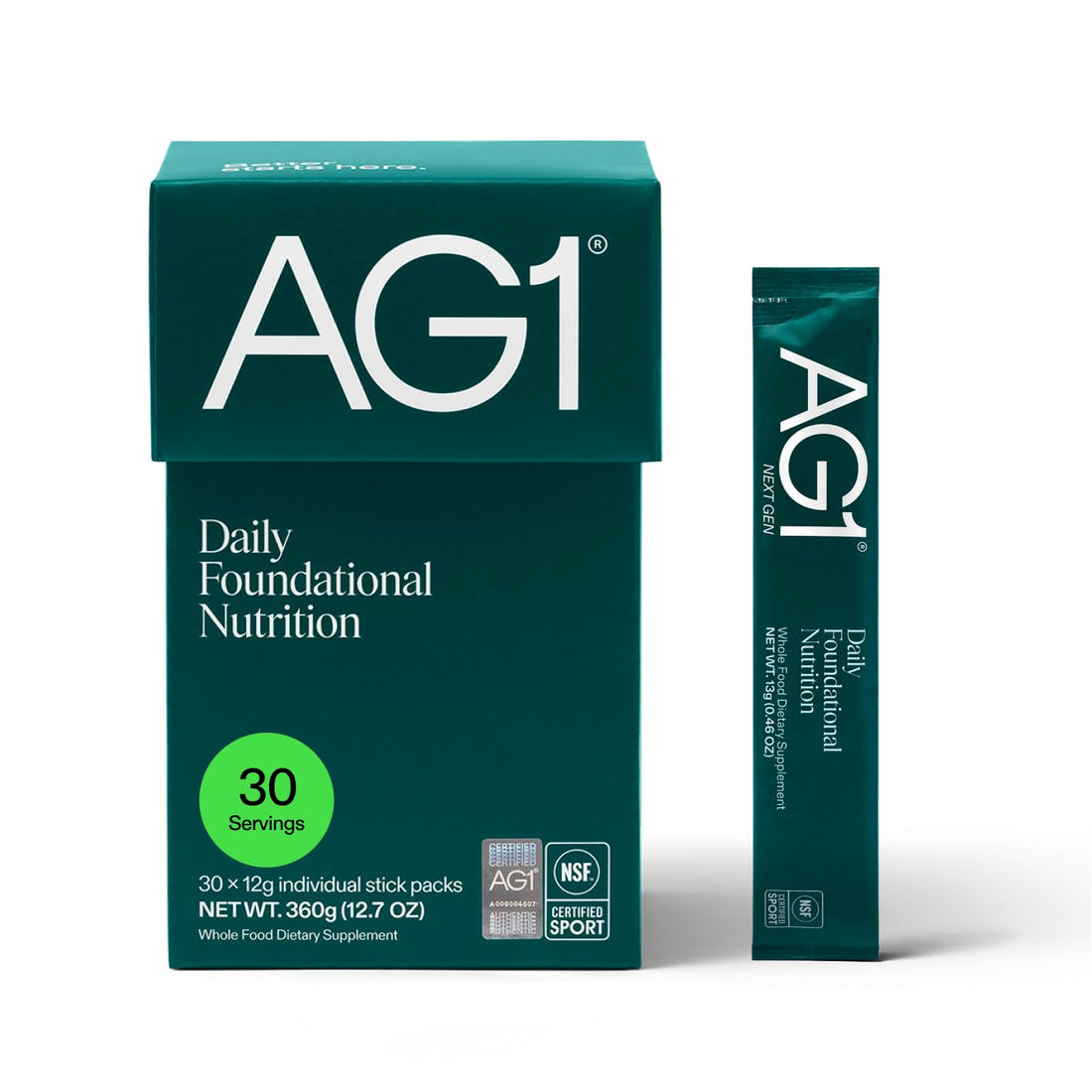 AG1 Multivitamin for Men & Women, Greens Powder Supplement, Probiotic, Gluten Free, Vegan, Keto | 75 Vitamins | Improve Gut Health | (Athletic Greens) Travel Packs 30ct, No Shaker, Classic Formula AG1 Au supplements