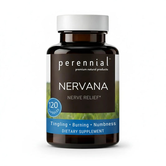 Perennial Nervana – Herbal Nerve Support for Tingling, Burning & Numbness Relief – Promotes Calm Focus & Stress Resilience – Non-Drowsy Mood Balance – 120ct* PerennialAU supplements