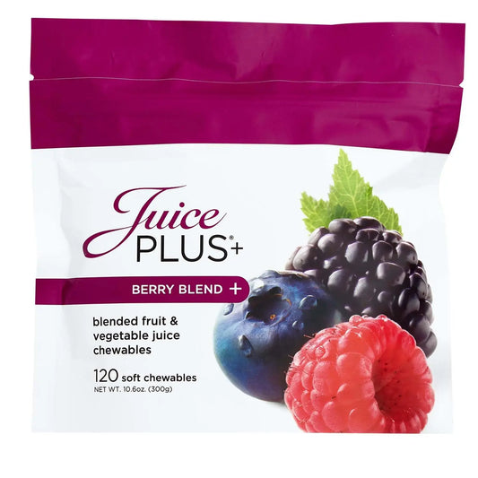 Juice Plus+ Berry Blend Soft Chews (Chewables) - Daily Nutrition from 12 Plants with Whole Fruit, Vegetable, & Berry - Raspberry, Bilberry, Blueberry, and More! for Adults and Kids - (1-mo, 30 Chews) Juice Plus+AU supplements