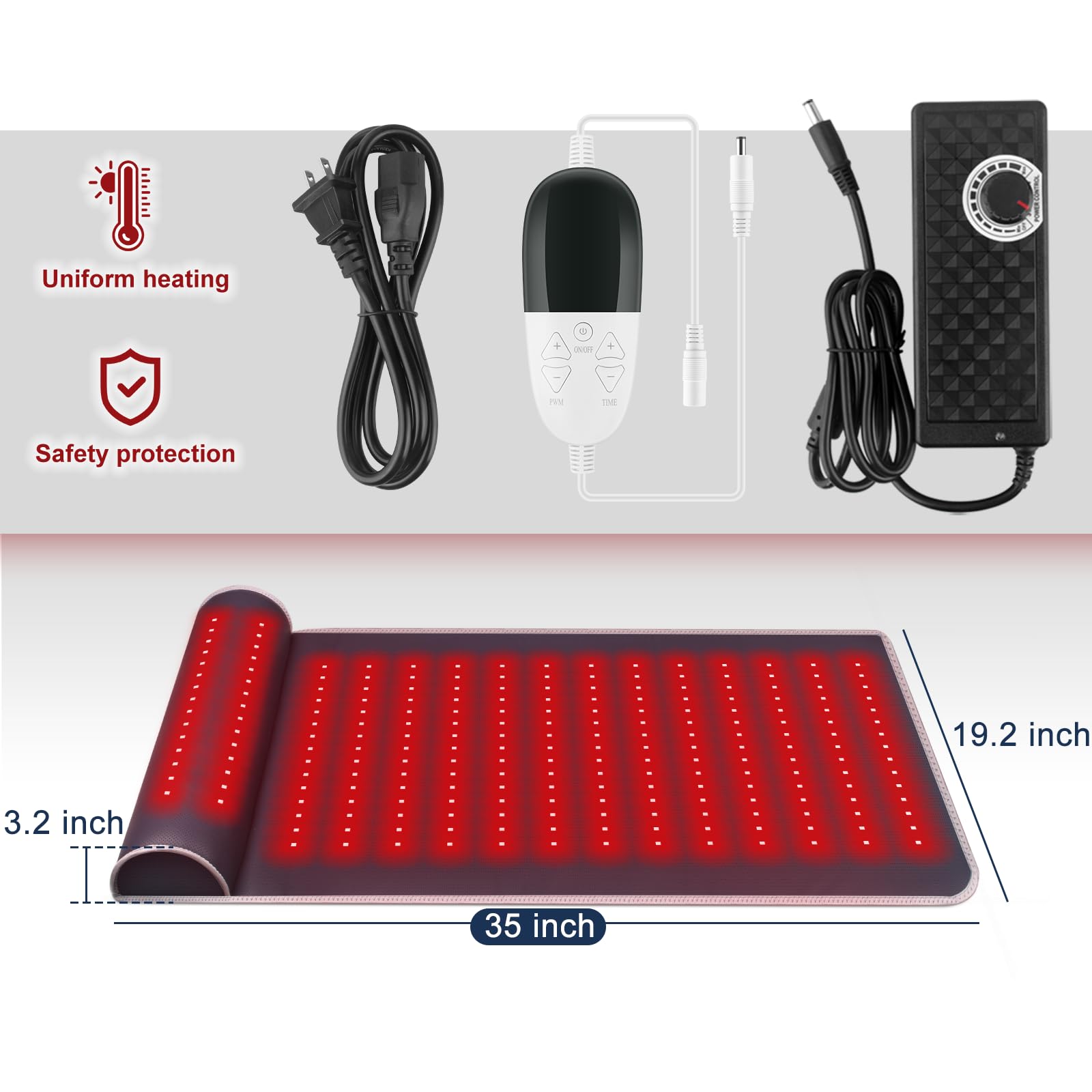 Rutollmit Red Light Therapy Mat - Experience Relaxation with 225 LEDs, 660nm Red Light Rutollmit Au supplements