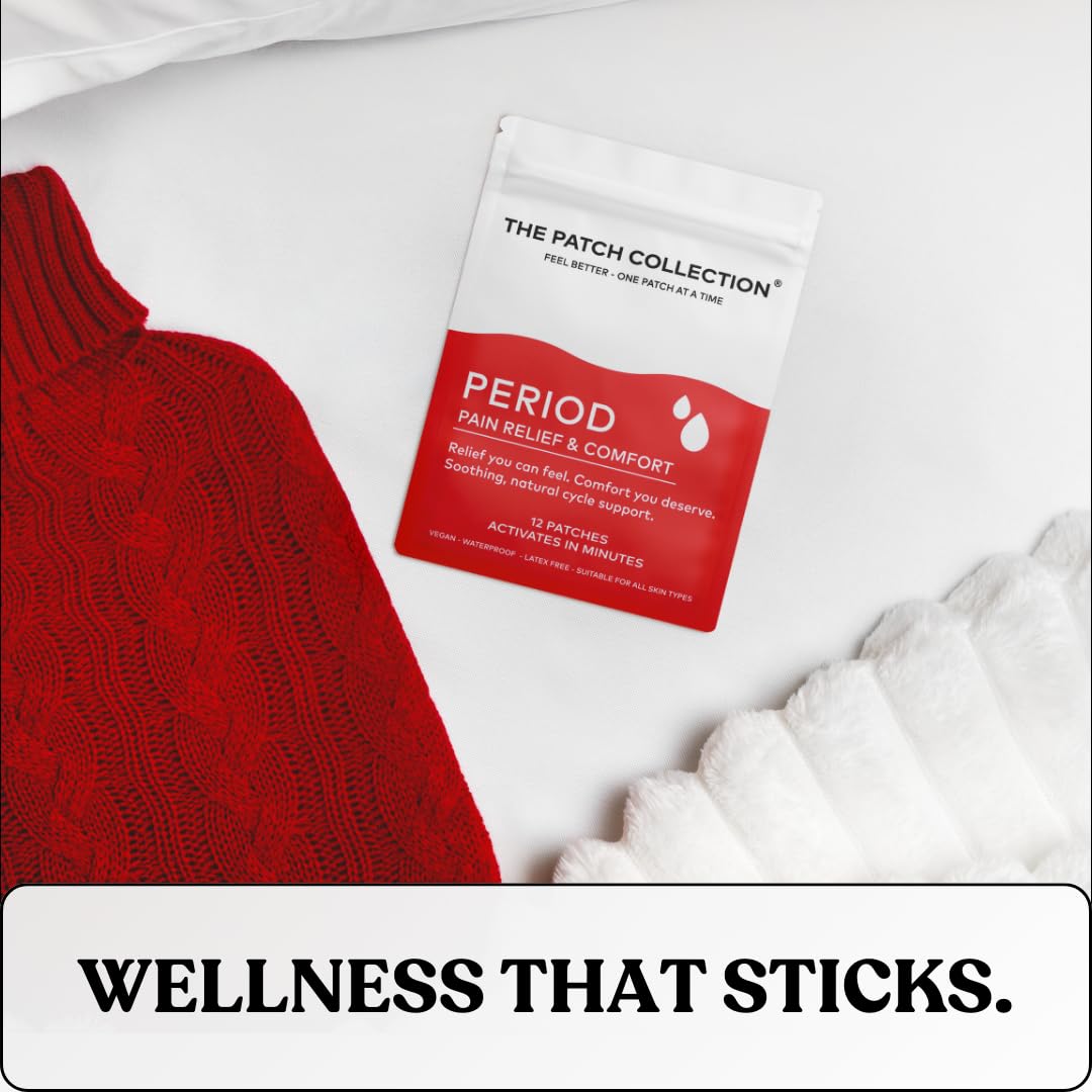 The Patch Collection® – Period Pain Relief Patch | Menthol, Turmeric, Valerian Root, Green Tea, Pomegranate Oil (Pack of 12) The Patch Collection Au supplements
