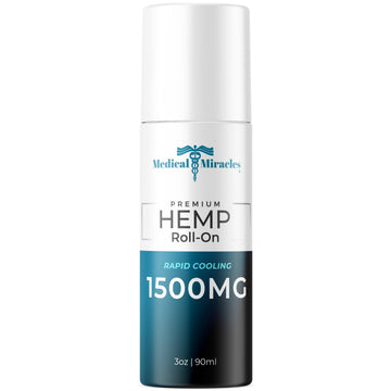 Medical Miracles New Hemp Oil Roll On - Ideal for Muscles, Hips, Joints, Neck, Back, Elbows, Fingers, Hands, and Knees (1500mg Roll-On) Medical Miracles Au supplements