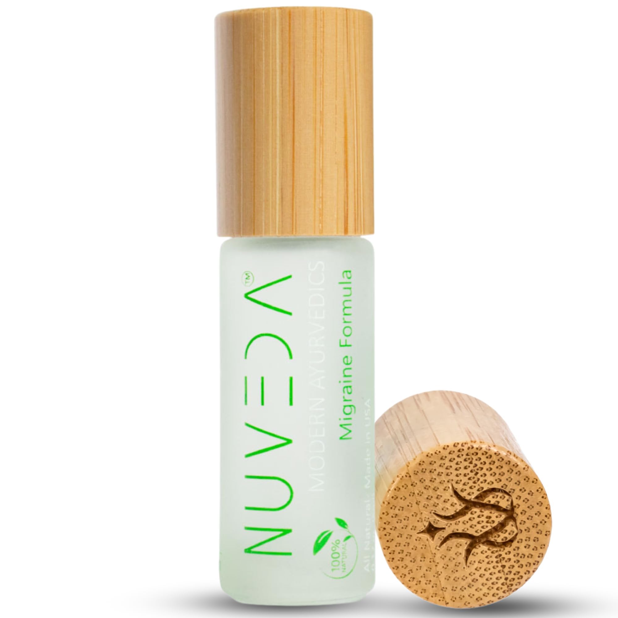 NUVEDA® Advanced Migraine Formula - All Natural Headache Stick | Modern Ayurvedic, Roll On Stick | Therapeutic Grade Essential Oil Aromatherapy | Made in USA NUVEDA Au supplements
