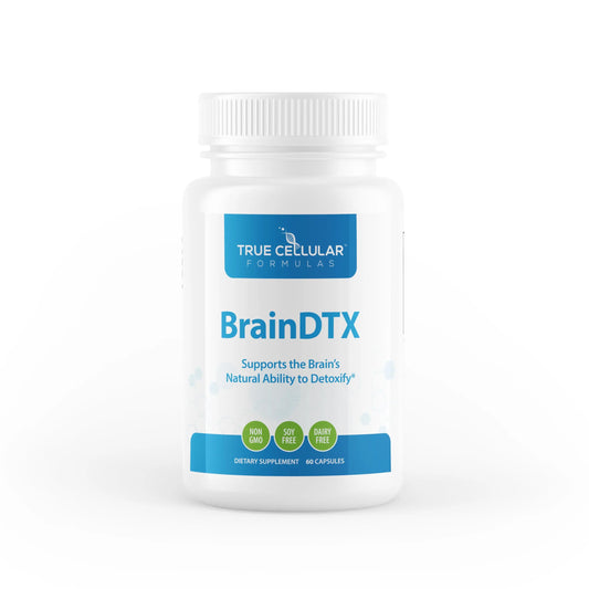 True Cellular Formulas BrainDTX - Supports Cognitive Function, Focus & Mental Clarity - Promotes Clear Thinking & Memory - with Alpha Lipoic Acid & Biotin - Antioxidant Support - 60 Capsules True Cellular FormulasAu supplements