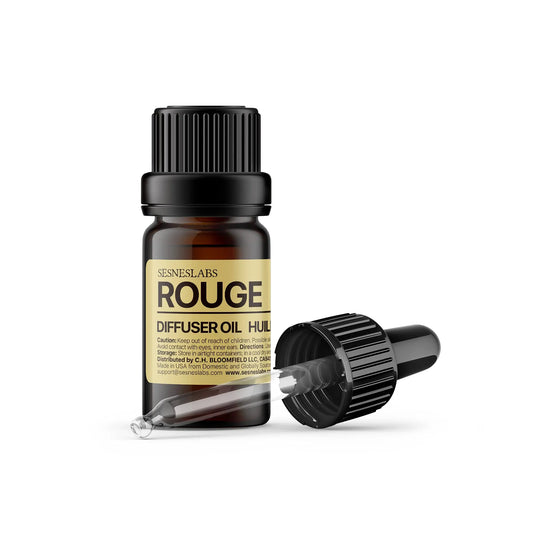 Rouge Diffuser Oil, Ambroxan Molecule-Based Scent, Saffron, Jasmine, Cedarwood Essential Oils Blend sesneslabsUS supplements