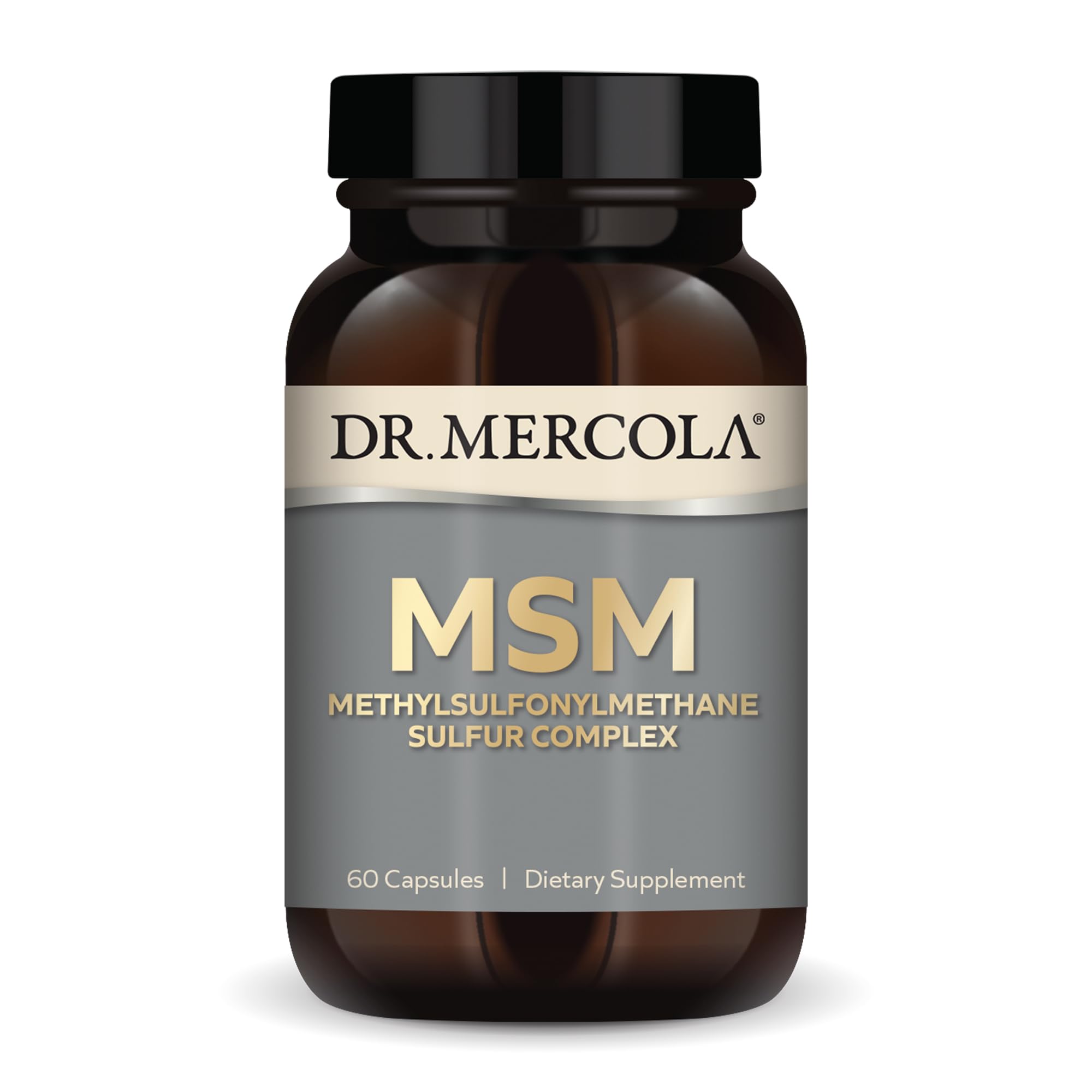 Dr. Mercola MSM Sulfur Complex - Joint Support & Cellular Health - OptiMSM - R-Alpha Lipoic Acid - TMG - Organic Sulfur Blend - 60 Capsules (30 Servings) Dr. Mercola Au supplements