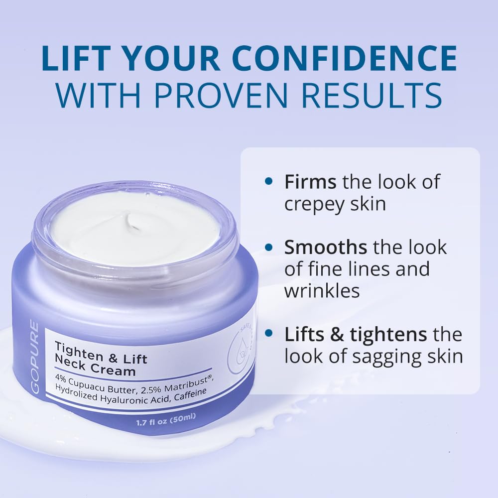 goPure Tighten & Lift Neck & Chest Moisturizer Cream for Visibly Firming, Tightening