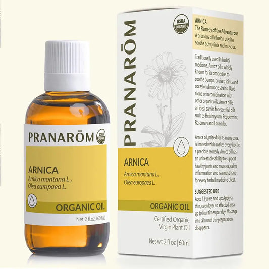 Pranarom - USDA Certified Organic French Arnica Virgin Plant Oil - 2 fl oz Glass Bottle - Massage Oil for Body PranaromAU supplements