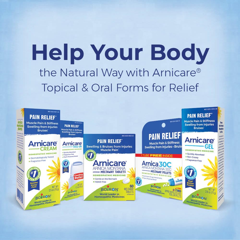 Boiron Arnicare Gel for Relief of Joint Pain, Muscle Pain, Muscle Soreness, and Swelling from Bruises or Injury - Non-greasy and Fragrance-Free - 4.2 oz Boiron Au supplements
