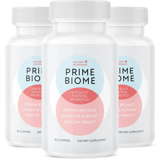 Nature’s NutriWave PrimeBiome Probiotic Gummies – Plant-Based Blend with Inulin, Lion’s Mane, Ginger & More– Non-GMO, No Stimulants, GMP Certified – 30 Gummies, 3 Month Supply Nature’s NutriWaveAU supplements