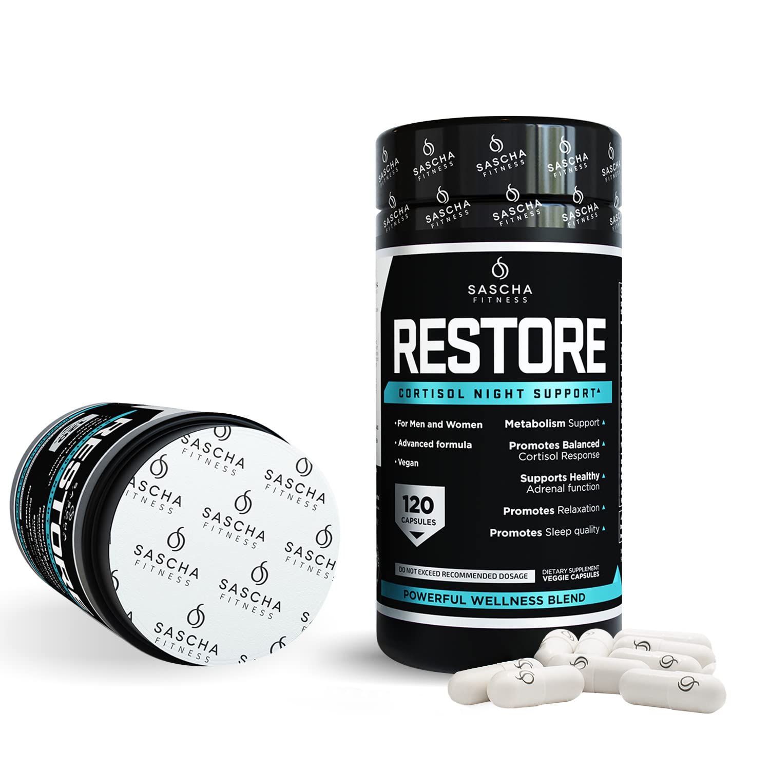 SASCHA FITNESS Cortisol Night Support Pills For Metabolism, Hormonal Support, Inmune System SASCHA FITNESS Au supplements