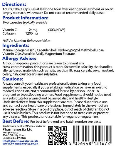 Marine Collagen C+ Supplement - Naticol® 1200 mg Marine Collagen PharmanostixAU supplements