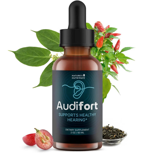 Nature’s NutriWave Audifort Drops – Herbal Liquid Supplement with Grape Seed & Panax Ginseng – Non-GMO, Easy-to-Take, Made in the USA – 60 Servings, 1 Month Supply Nature’s NutriWaveAU supplements