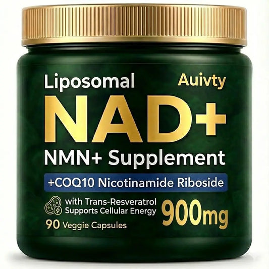 Auivty Liposomal NAD+ NMN Supplement with COQ10, Nicotinamide Riboside, Trans-Resveratrol, 900mg, 90 Veggie Capsules AuivtyAU supplements