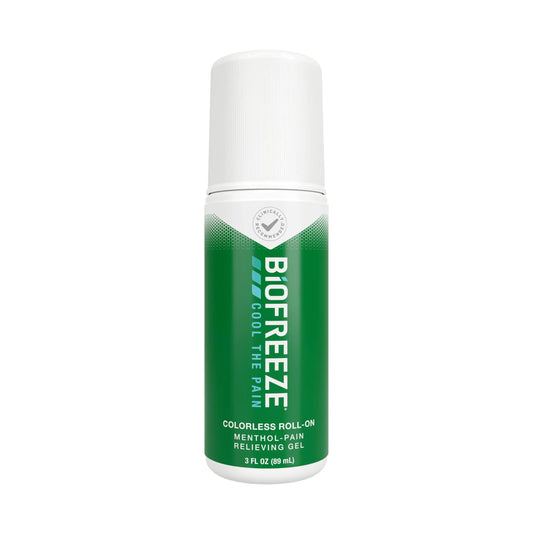 Biofreeze Roll-On Pain-Relieving Gel 3 FL OZ, Colorless Topical Pain Reliever For Muscles And Joints From Arthritis, Backache, Strains, Bruises, & Sprains BiofreezeAU supplements