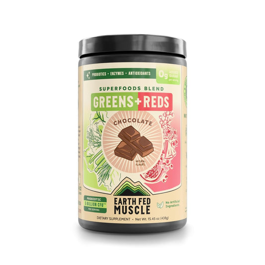Earth Fed Muscle Chocolate Greens & Reds Superfood Blend Earth Fed MuscleAu supplements