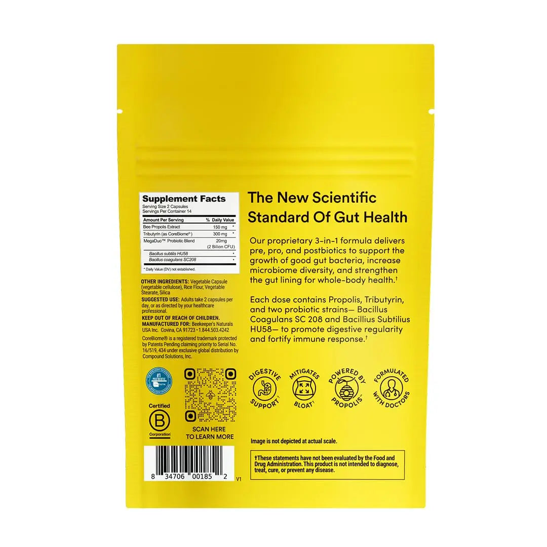 Beekeeper's Naturals Complete Gut Health, 3-in-1 Prebiotic, Postbiotic, Probiotics for Digestive Health & Bloating Relief for Women & Men Beekeeper's Naturals uk supplements