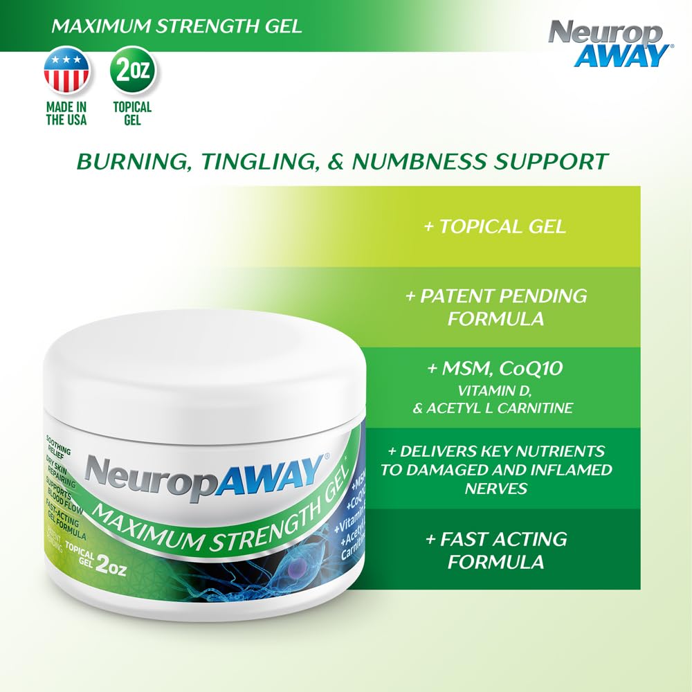 NeuropAWAY® Maximum Strength Gel, for Nerve discomfort, Burning, Tingling, and Numbness 2oz NeuropAWAY Au supplements