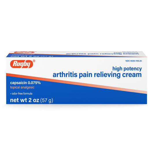 Rugby High Potency Capsaicin 0.075% Cream - Pain Relief Cream for Arthritis - 2 Oz (57g), (1 Pack) RUGBY LABORATORIESAu supplements