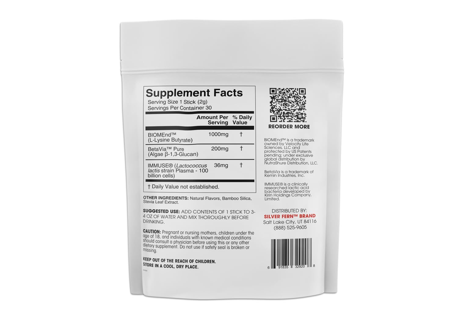 Silver Fern Brand Postbiotic+ Strawberry Lemonade Powder – Postbiotic Supplement with BIOMend™, BetaVia™, and Immuse® – Supports The Digestive System & Overall Wellness – 30 Stick Packs Silver Fern Au supplements