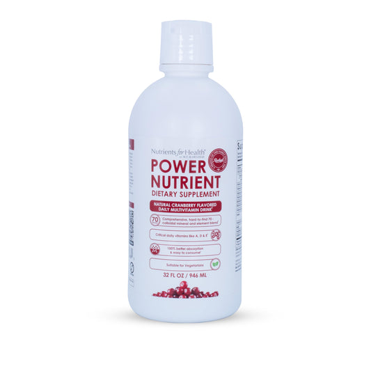 Rawleigh Power Nutrient: 32 fl oz for 1 Month - Cranberry Flavor, Daily Multivitamin Liquid Supplement for Men, Women with VIT. A - zinc & 70 Colloidal Trace Minerals, Vegetarian-Friendly, GMO Free RawleighAu supplements