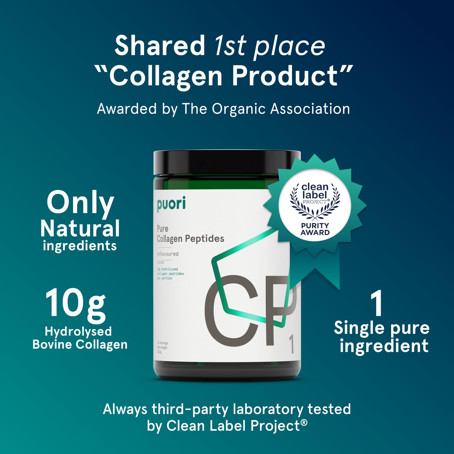 Puori CP1 Pure Collagen Hydrolysed Peptides 300g (30 Servings) Puori Au supplements