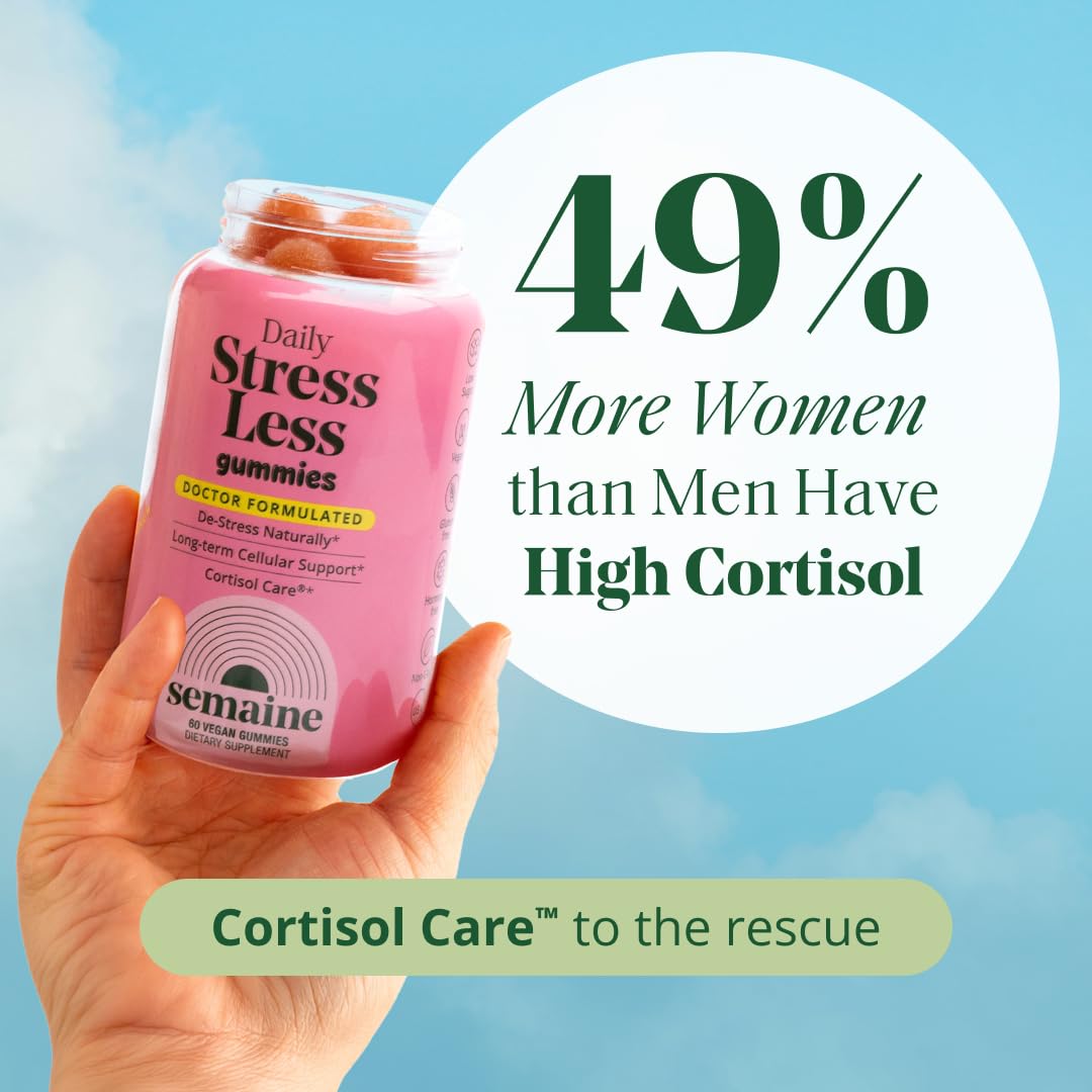Semaine Stress Less Gummy with Cortisol Care™ 60 Count – Daily Support for Stress, Mood & Sleep Semaine Au supplements