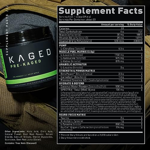 Kaged Original Pre Workout Powder | Krisp Apple | Pre-Kaged | Formulated with Creatine Kaged Au supplements