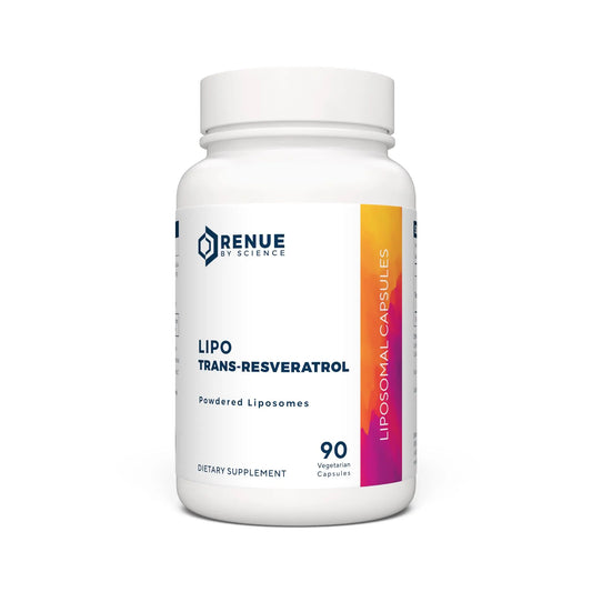 Renue By Science Resveratrol | High Strength Liposomal Resveratrol Supplement | 90 Trans Resveratrol Capsules - 125mg Reservatrol per Serving | Non-GMO | Made in The USA Third-Party Tested Renue By ScienceAU supplements