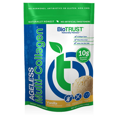 BioTrust Ageless Multi Collagen 5-in-1 Protein Powder (Vanilla) BlenderBottle Bundle BioTrustUS supplements