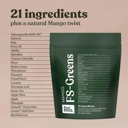 FS-Greens | 21 Advanced Greens, Superfoods, and Adaptogens Including KSM-66 Free SoulAU supplements