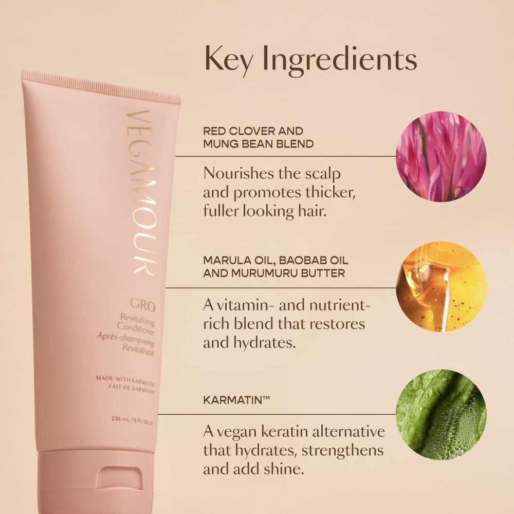 Vegamour Essentials Kit: Revitalizing Shampoo & Conditioner, Hair Serum, Weightless Repair Oil for All Hair Types VEGAMOUR Au supplements