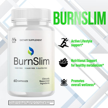 (2 Pack) Burn Slim Capsules, Official Burnslim Pills with All Natural Ingredients, Advanced Burn Slim Health and Wellness Vitamin Supplement Supporting Active Lifestyle for Women & Men (120 Capsules) MJOAu supplements