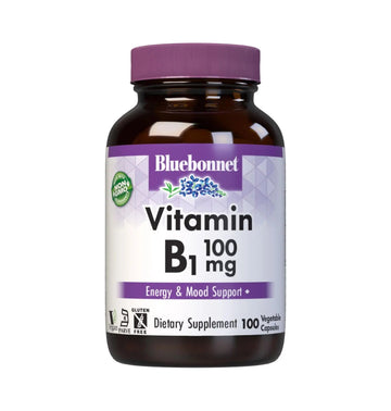 Bluebonnet Vitamin B1 100 mg - Mood Support & Energy Vitamins for Women & Men* - Thiamin HCl - Non-GMO, Vegan, Kosher BlueBonnet Au supplements